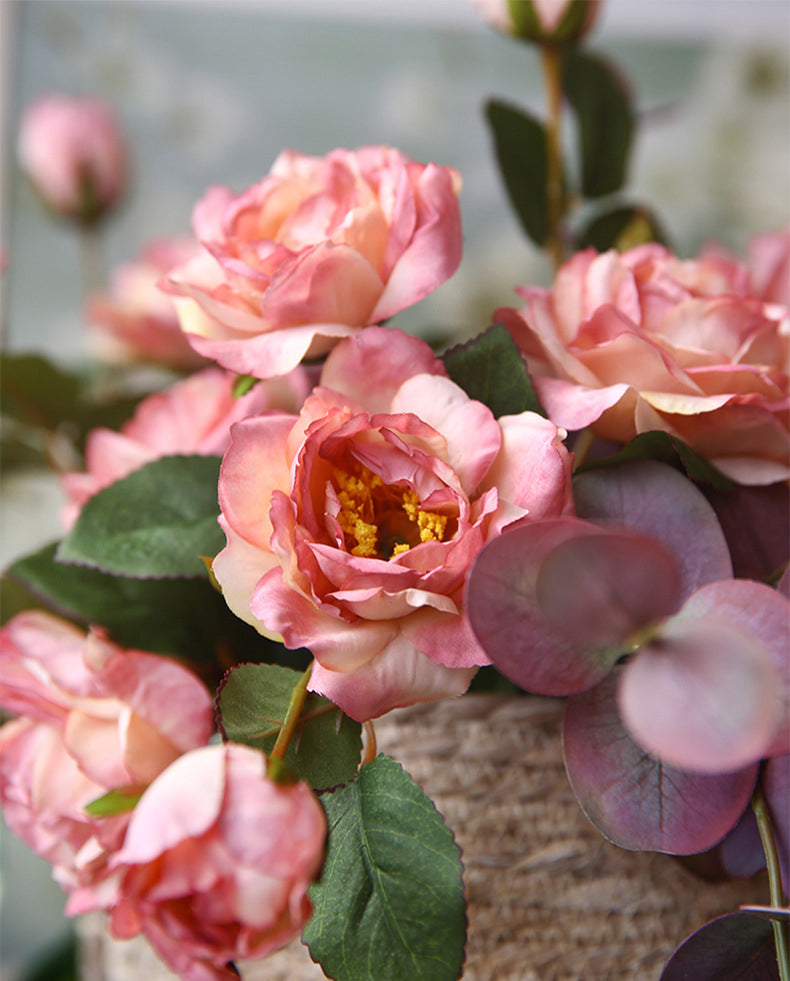 Vintage Autumn Peony Artificial Flower Home Decor Flower Arrangement