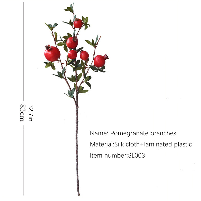 6 Fruits with Leaves Pomegranate 12pcs - 32.7in