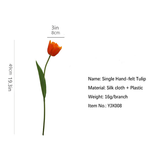 Single Stem Realistic Tulip 12pcs - 19.3in