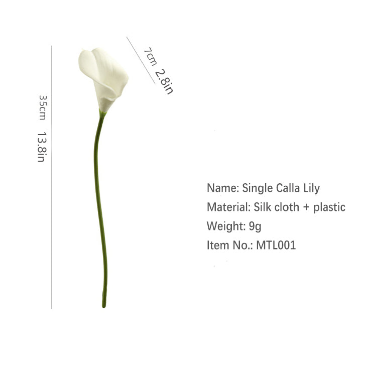 Single Branch Calla Lily 12pcs - 13.8in