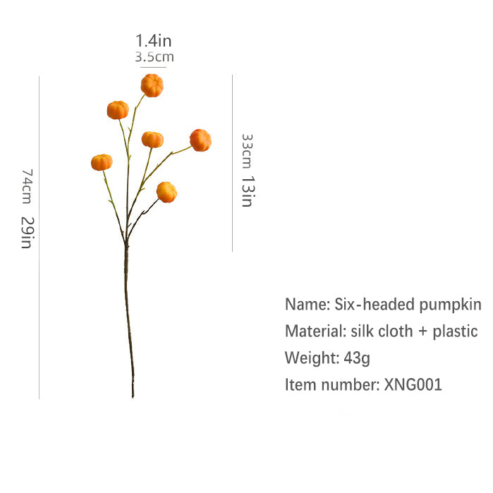6 small pumpkins 12pcs - 29in