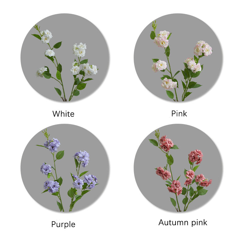 Artificial Flower Multi-Head Camellia Garden  Artificial Silk Flower Ornament Living Room Soft Decoration Ornament