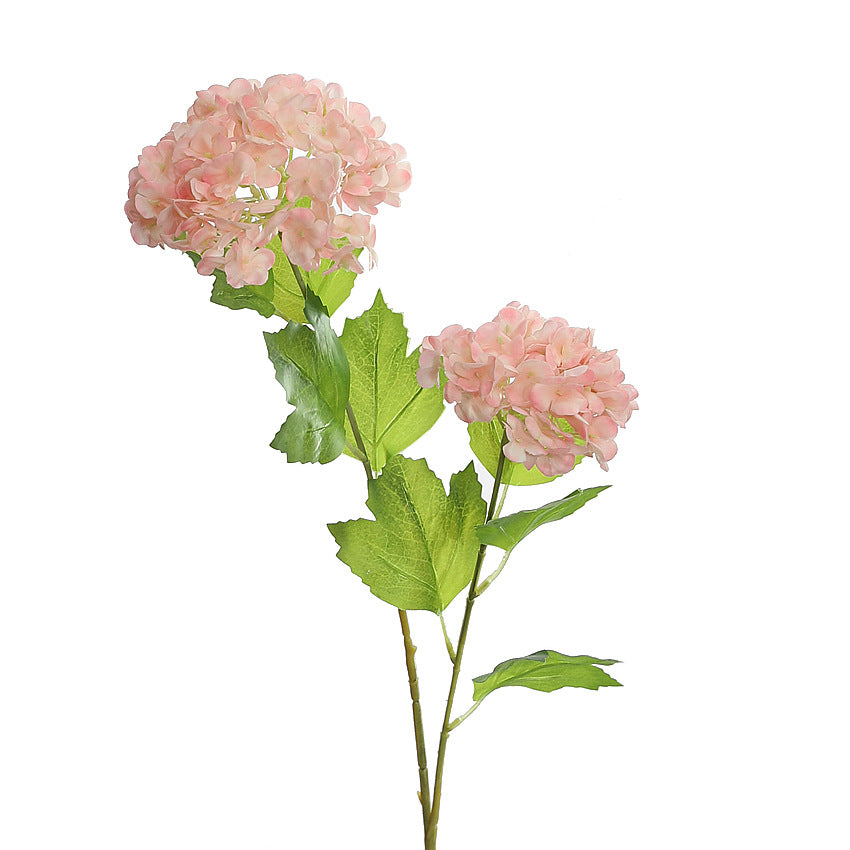 Artificial Flowers 3D Film Hydrangea 2-Head Snowball Flower