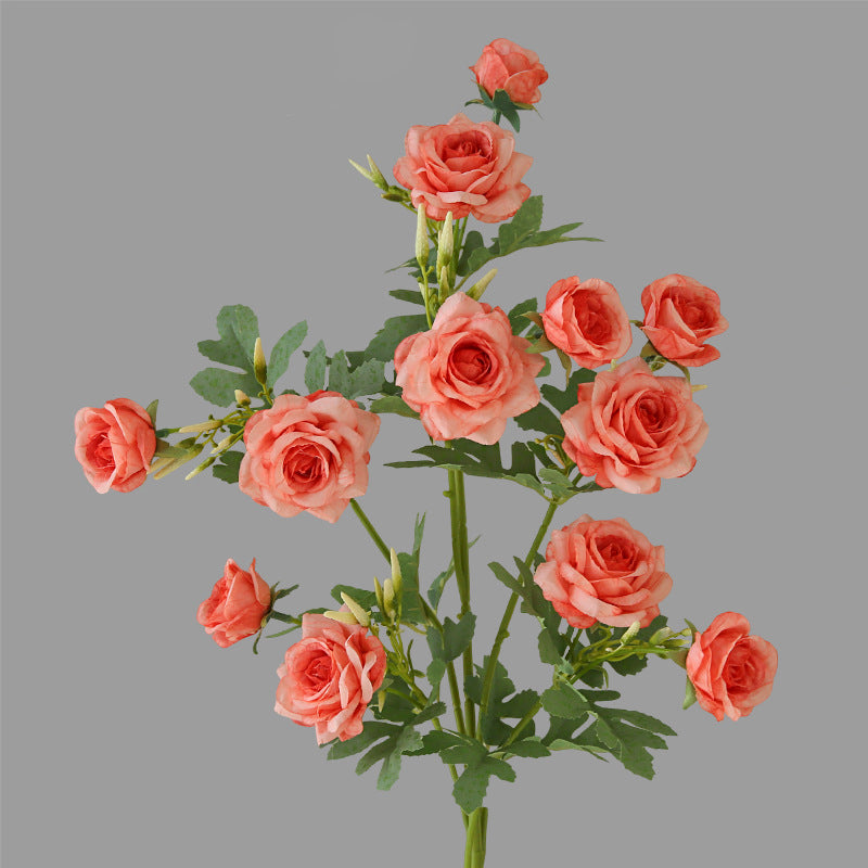Multi-Head Wrinkled Fabric Rose 12pcs - 35.4in