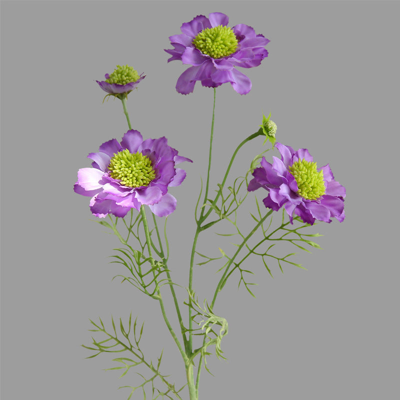 Artificial Flowers Fake Flowers Flocked Blue Potted Flowers