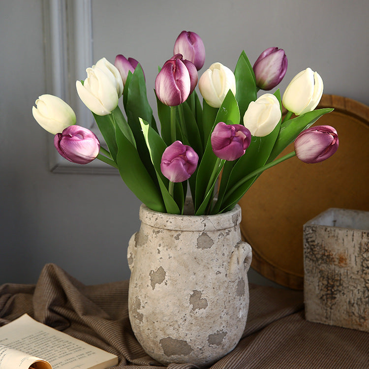 INS Tulip Artificial Flower Mall Dining Table Flower Coffee Table Decorative Flower Fake Flower Photo Prop