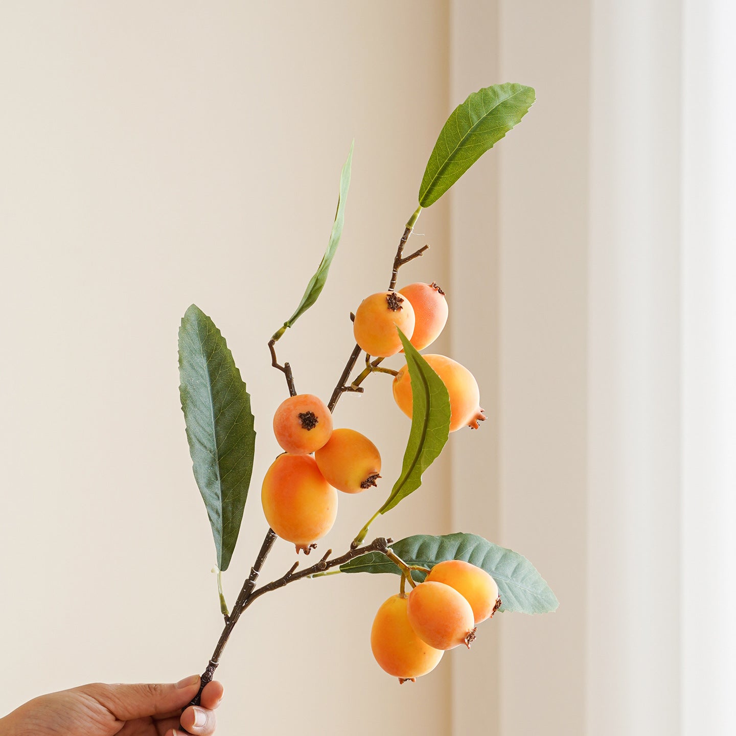 Simulated Loquat Fruit, 1 pcs - 24.4inch