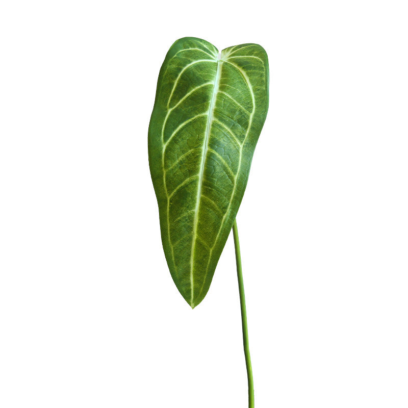Artificial Green Plant Green Leaf Fire Lily Flower Candle Home Flower Arrangement