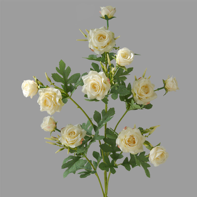 Multi-Head Wrinkled Fabric Rose 12pcs - 35.4in