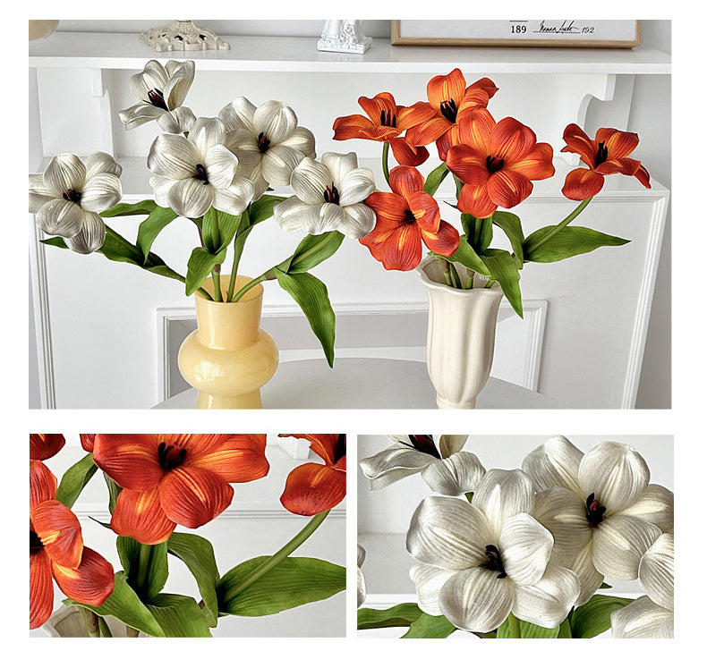 High-Quality PU Feel Brownie Tulip