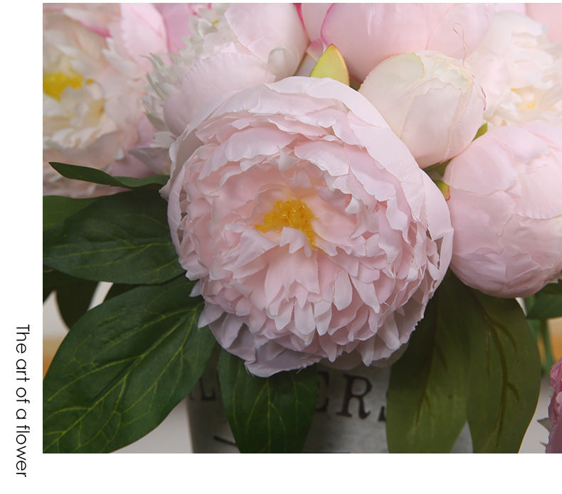 ins High-End Artificial Flowers Fake Flowers Six-Headed Peony Bouquet