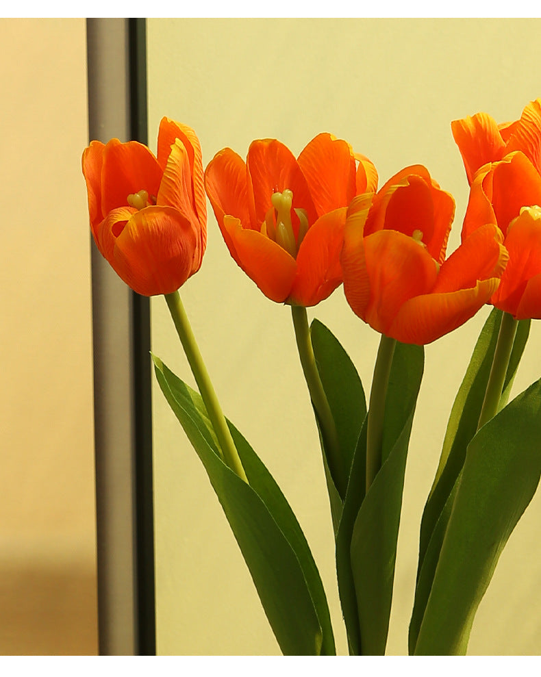 Artificial Flower Single Stem Realistic Tulip Home Decor  Artificial Flower Arrangement