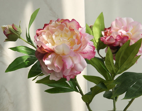 Artificial Flower Two-Headed Peony