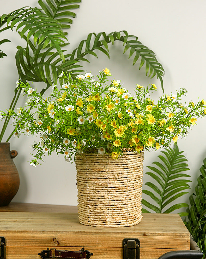 Artificial Flowers Fake Flowers Ins Style Decoration  Three-Pronged Chamomile