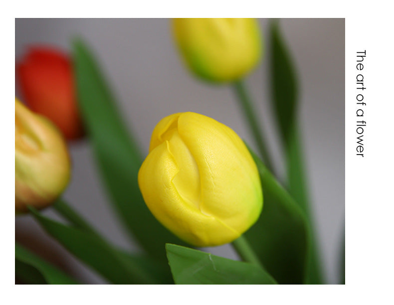 INS Tulip Artificial Flower Mall Dining Table Flower Coffee Table Decorative Flower Fake Flower Photo Prop