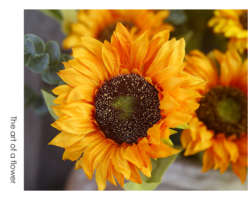 Single Head Sunflower Artificial Flower Dried Flower Living Room Decoration Sunflower