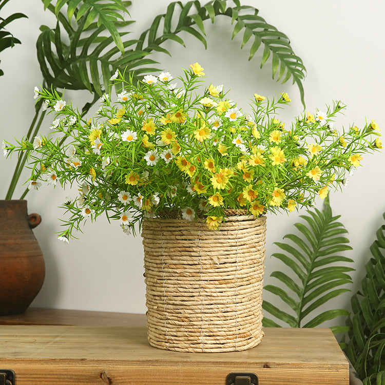 Artificial Flowers Fake Flowers Ins Style Decoration  Three-Pronged Chamomile