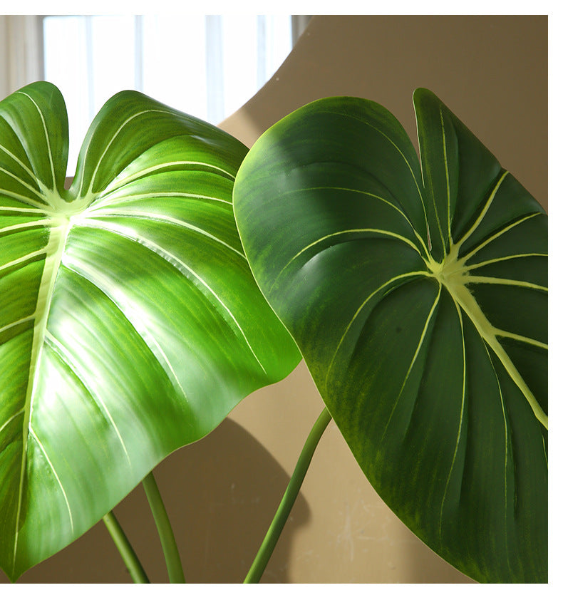 Artificial Green Plant Leaves Philodendron 6pcs - 29.5in