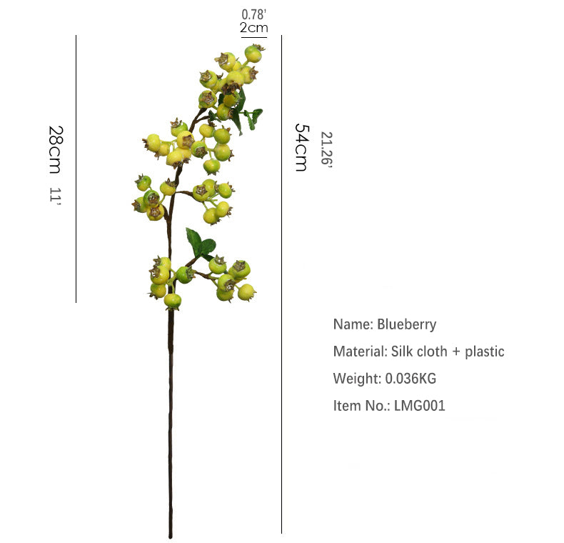 Artificial Blueberry Fruit  Room Decoration Photography Props Artificial Flower