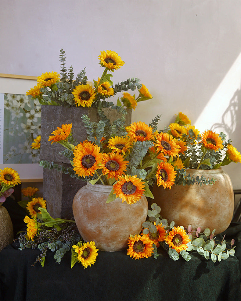 Single Head Sunflower Artificial Flower Dried Flower Living Room Decoration Sunflower