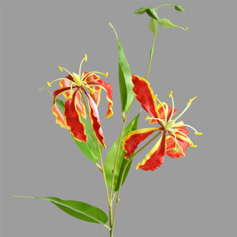 Artificial Flame Lily Flower Home Decoration Ornament Prop Modern Romantic Creative Ornament Fake Flower Floral Decoration