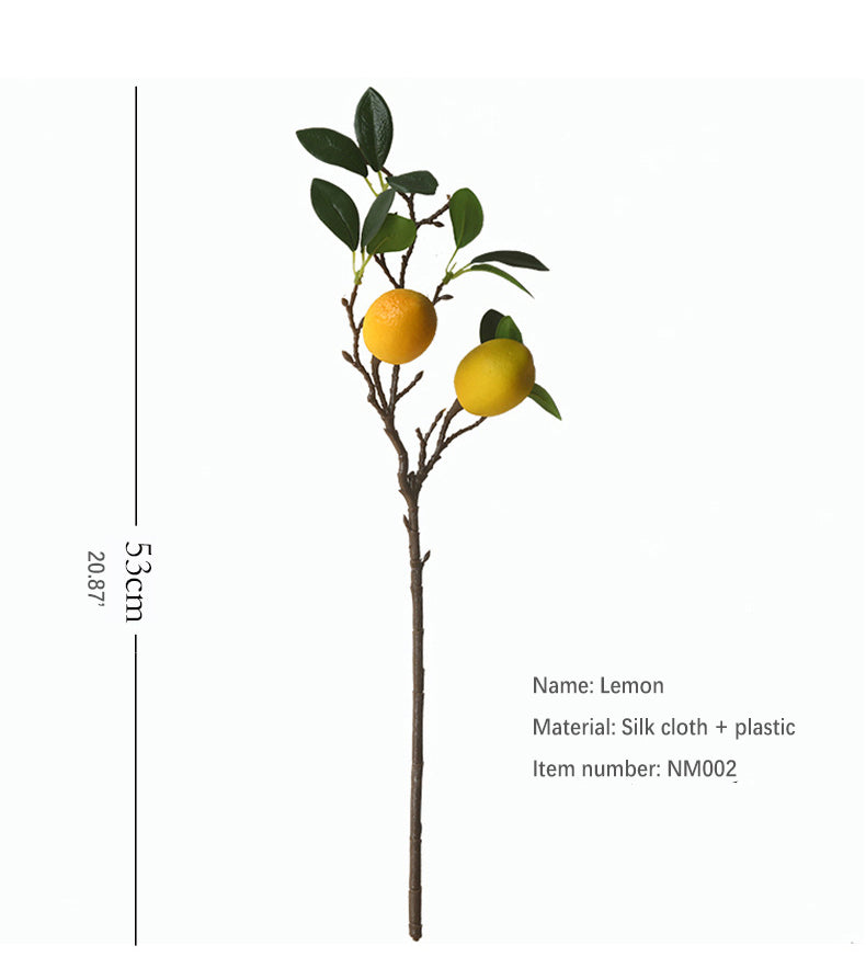 Lemon Branch Fresh Fruit Artificial Flower Fake Flower Restaurant Decoration
