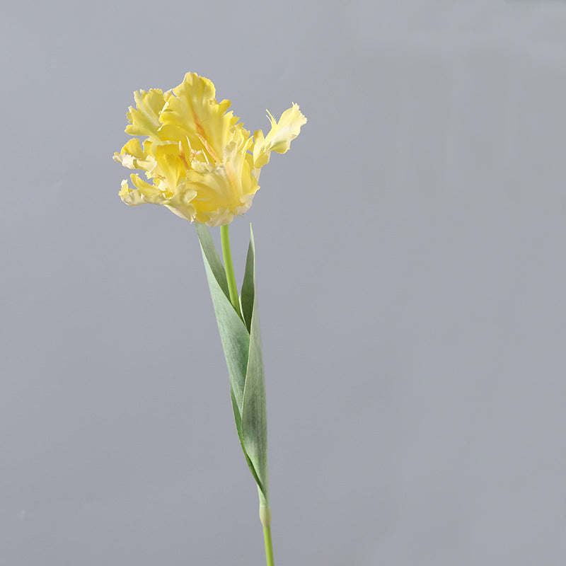 Artificial Flower Single Branch Parrot Tulip 3D Printed Toothed Fake Flower