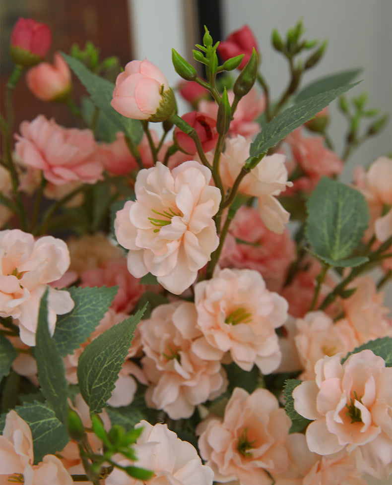 Artificial Flower Camellia Silk Flower Home Dining Table Decoration Flower Arrangement