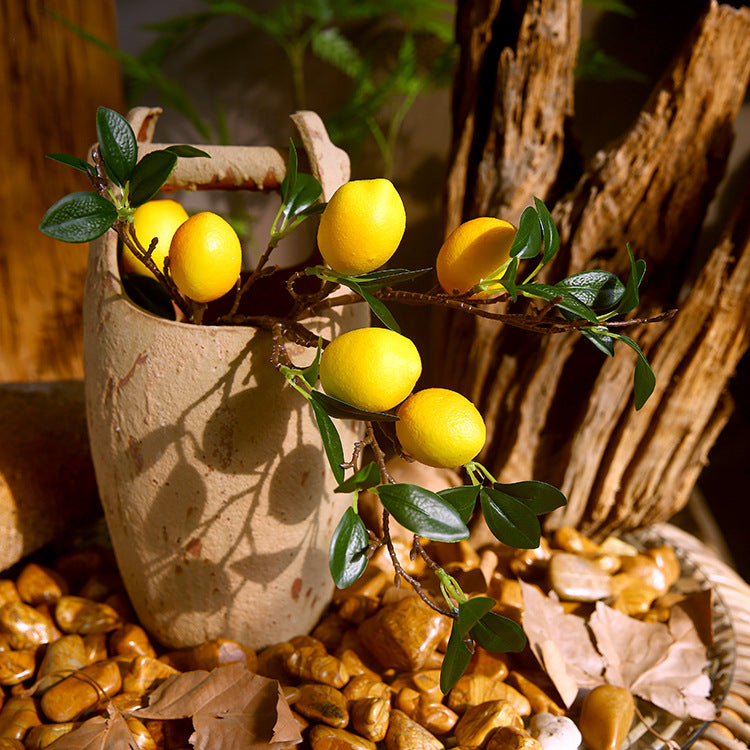 Lemon Branch Fresh Fruit Artificial Flower Fake Flower Restaurant Decoration