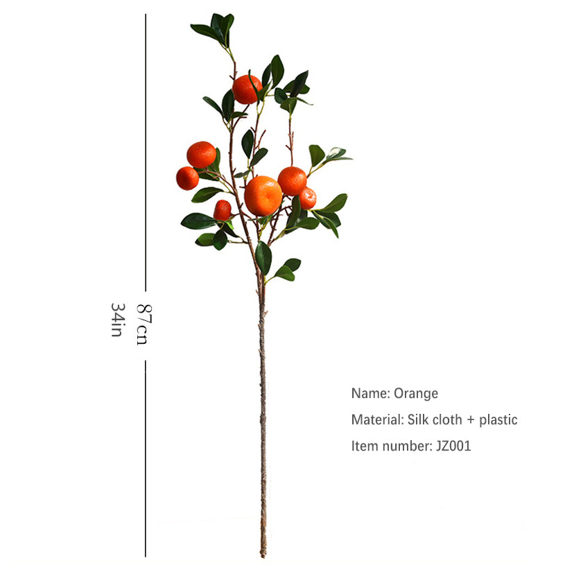 Artificial Kumquat orange fruit 12pcs - 34in
