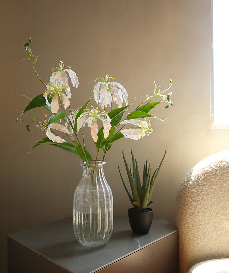 Artificial Flame Lily Flower Home Decoration Ornament Prop Modern Romantic Creative Ornament Fake Flower Floral Decoration
