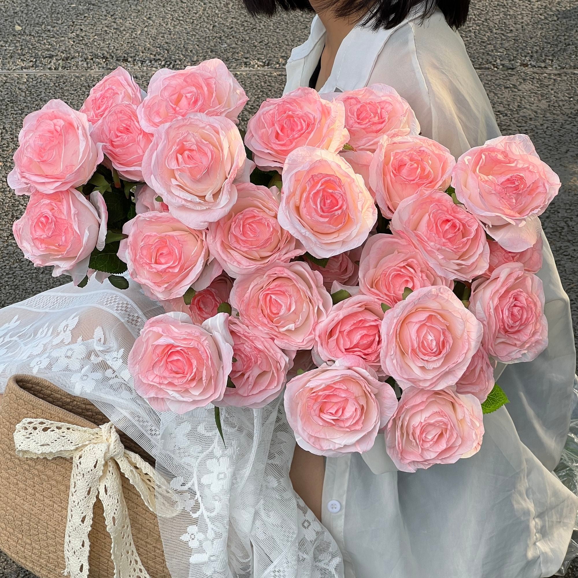 INS Fake Rose Flower Simulation Bouquet DIY Gift Flower Arrangement