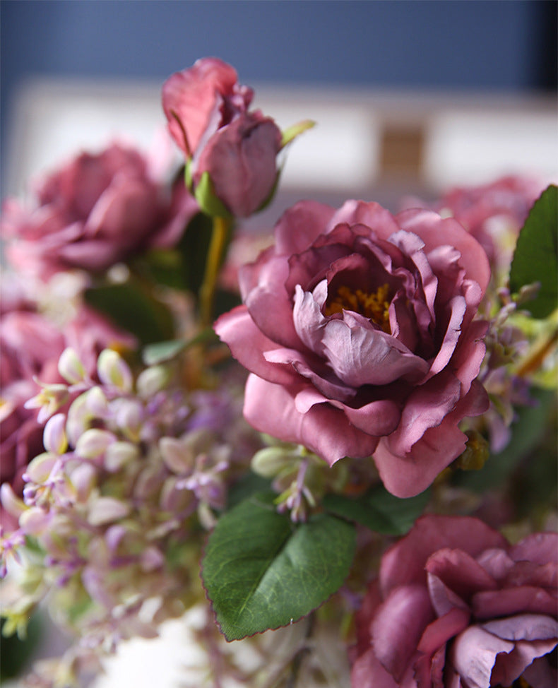 Vintage Autumn Peony Artificial Flower Home Decor Flower Arrangement