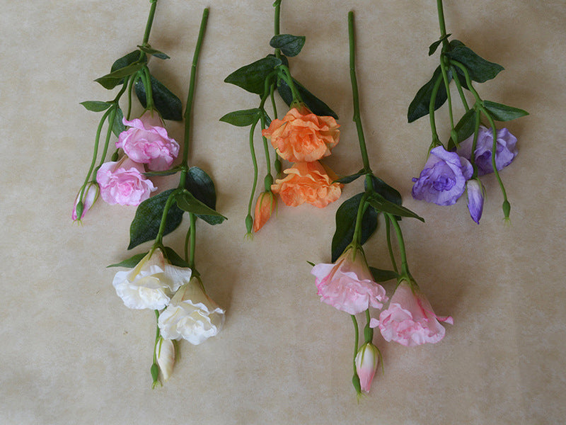 Artificial Flower 3-Headed Lisianthus Bouquet