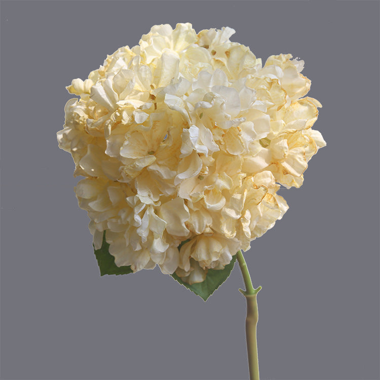 Vintage Single Branch Burnt Edge Hydrangea Artificial Flower