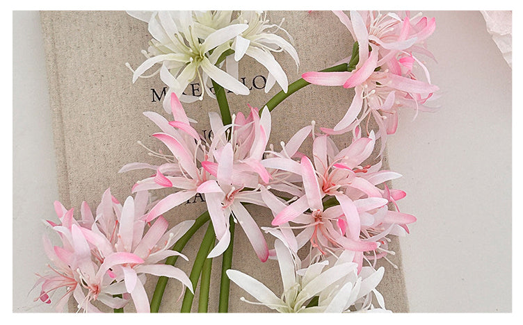 2 Heads of  Begonia Artificial Flowers Manzhushahua Fake Flowers