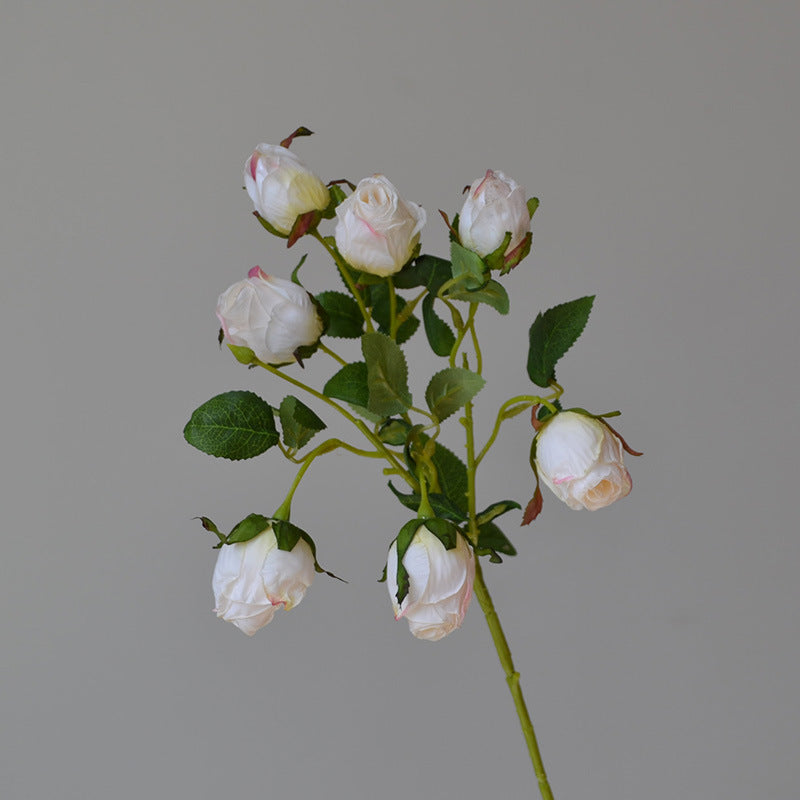 7 Vintage Roasted Edge Roses 12pcs - 19.7in