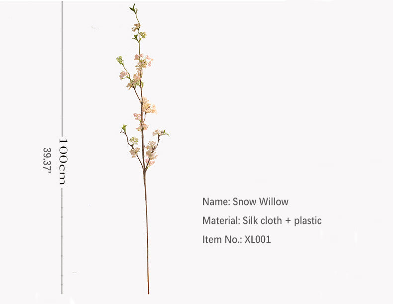 Fake Flower Snow Willow American Country Style Plastic Artificial Flower Arrangement