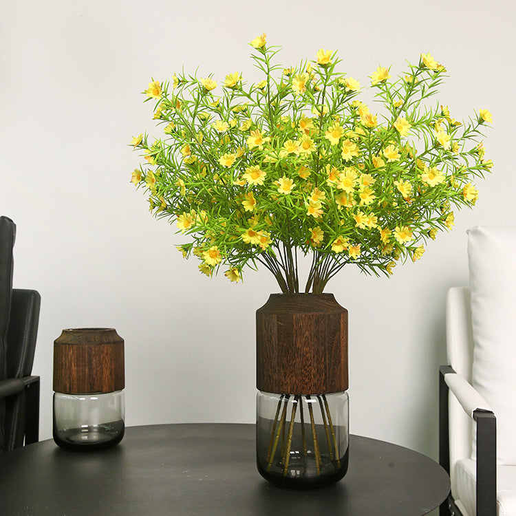 Artificial Flowers Fake Flowers Ins Style Decoration  Three-Pronged Chamomile