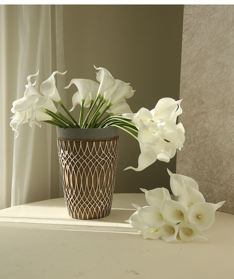 Artificial Flower Single Branch Calla Lily Realistic Fake Flower