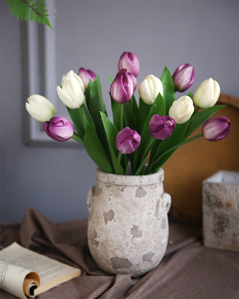 INS Tulip Artificial Flower Mall Dining Table Flower Coffee Table Decorative Flower Fake Flower Photo Prop