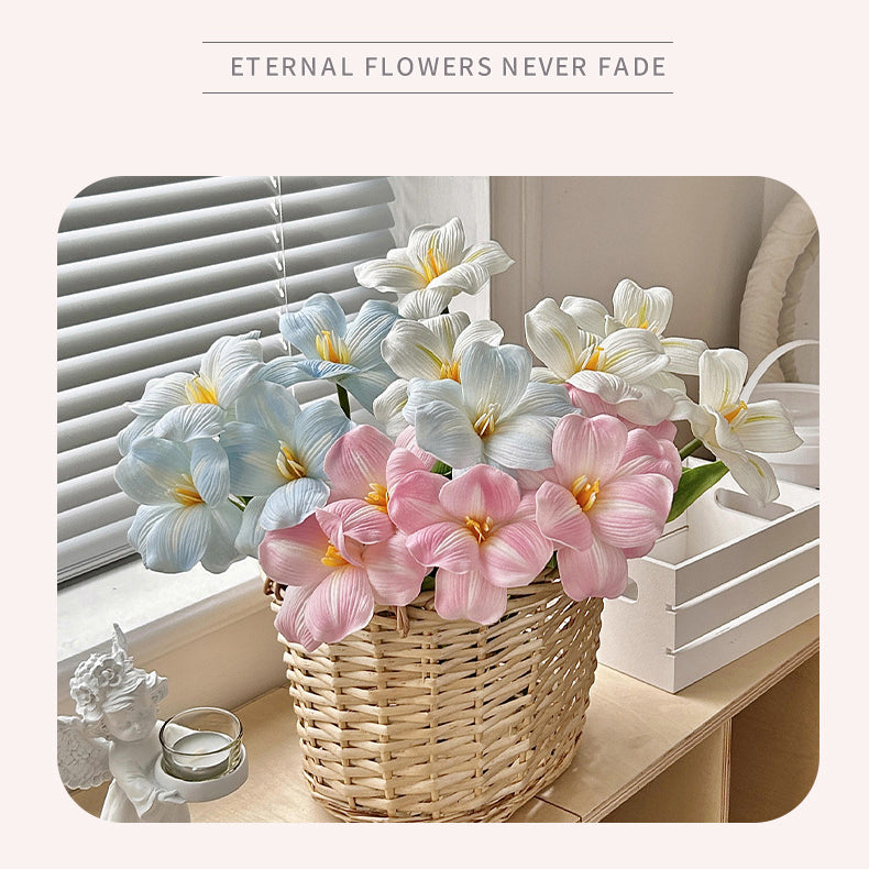 High-Quality PU Feel Brownie Tulip