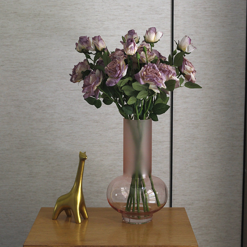Fake Flowers Artificial Flowers 3 Heads Dried Roses