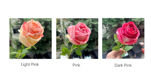 Roasted Rose Flower with Curling Edge 12pcs - 20.5in