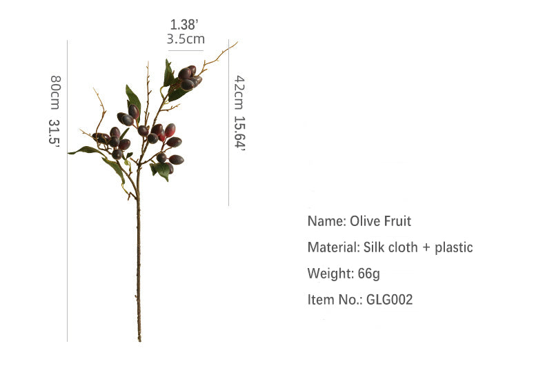 Artificial Flower Olive Fruit