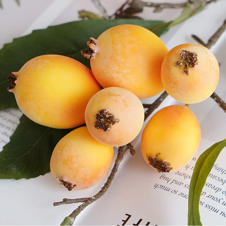 Simulated Loquat Fruit, 1 pcs - 24.4inch