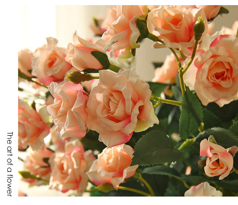 Artificial Rose Flower Arrangement Bouquet Bubble Rose