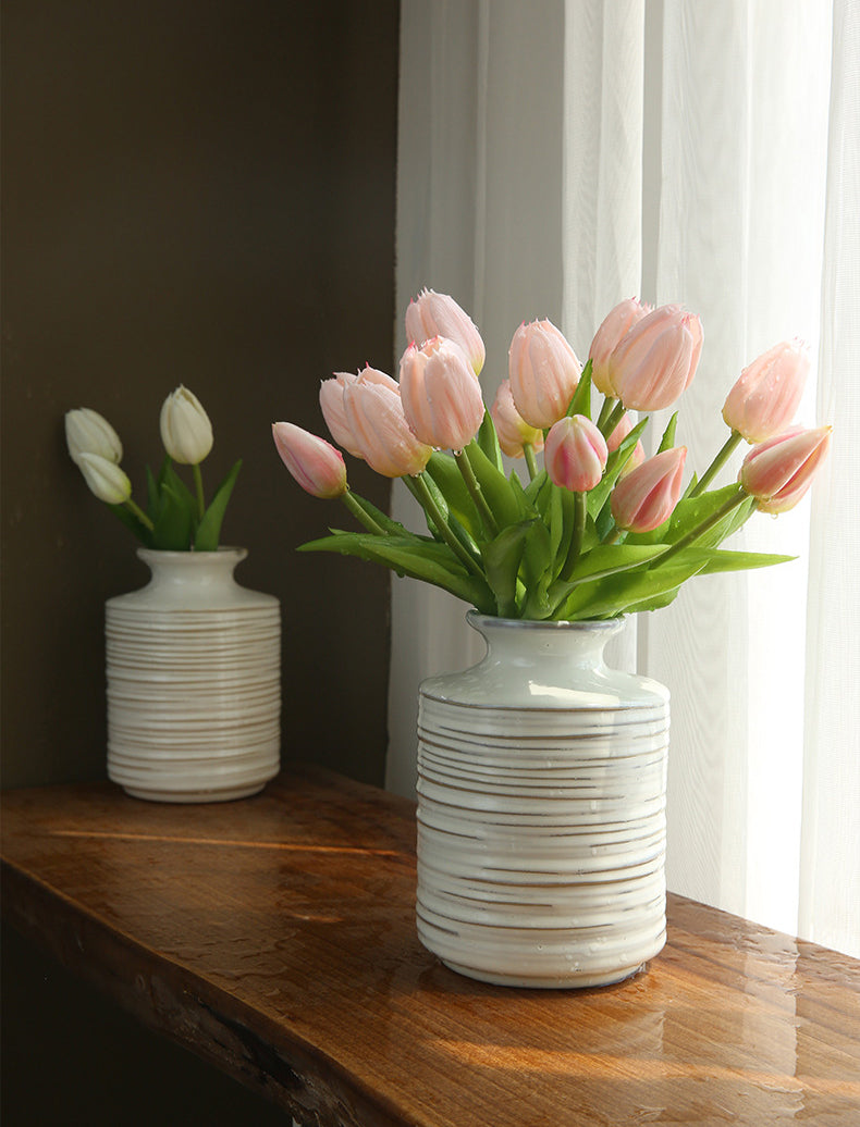 Artificial Flower Three-Headed Realistic Tulip