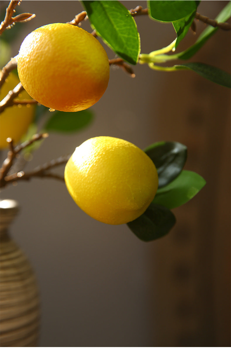 Lemon Branch Fresh Fruit Artificial Flower Fake Flower Restaurant Decoration
