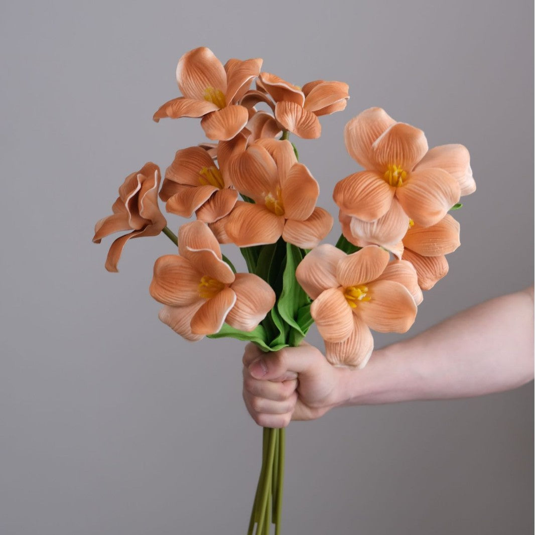 High-Quality PU Feel Brownie Tulip